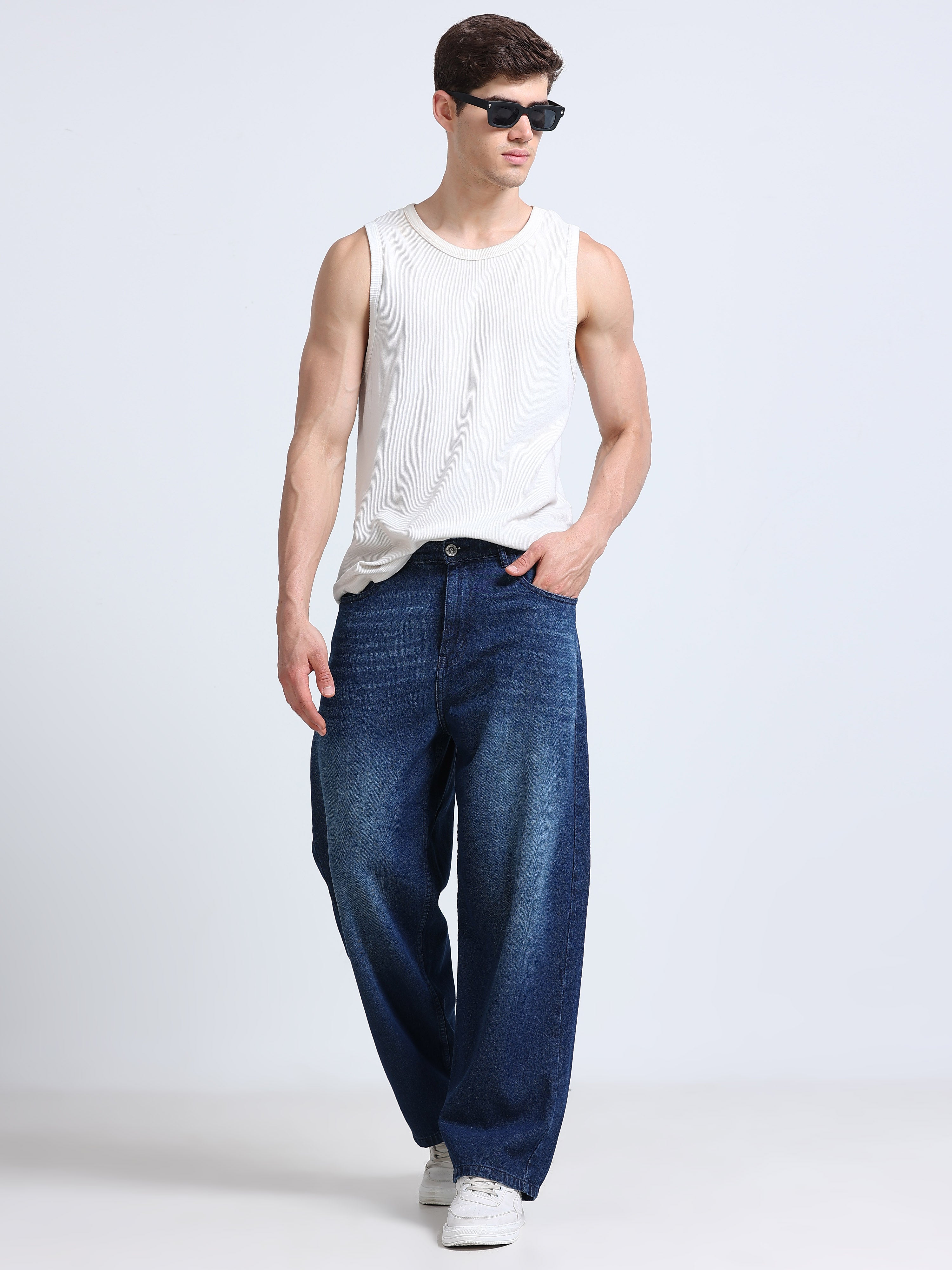 INDUSPOLO MEN BAGGY FIT DENIM