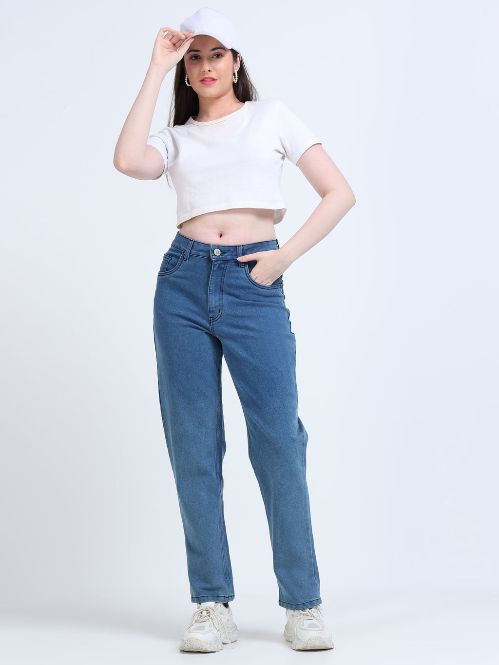 INDUSPOLO MOM FIT WOME'S DENIM