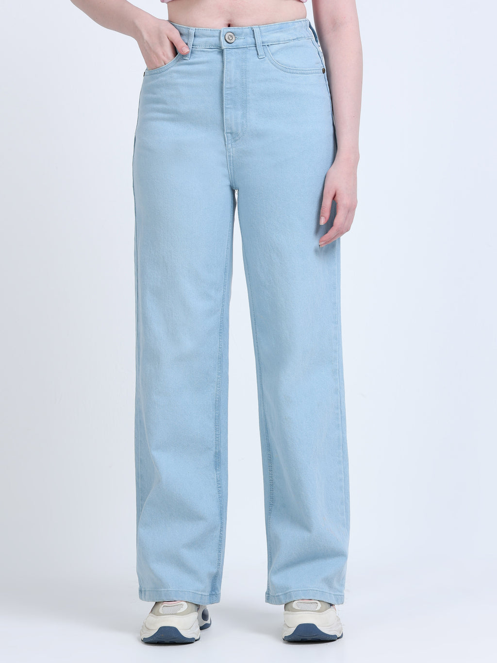 INDUSPOLO WIDE LEG FIT WOMEN'S DENIM