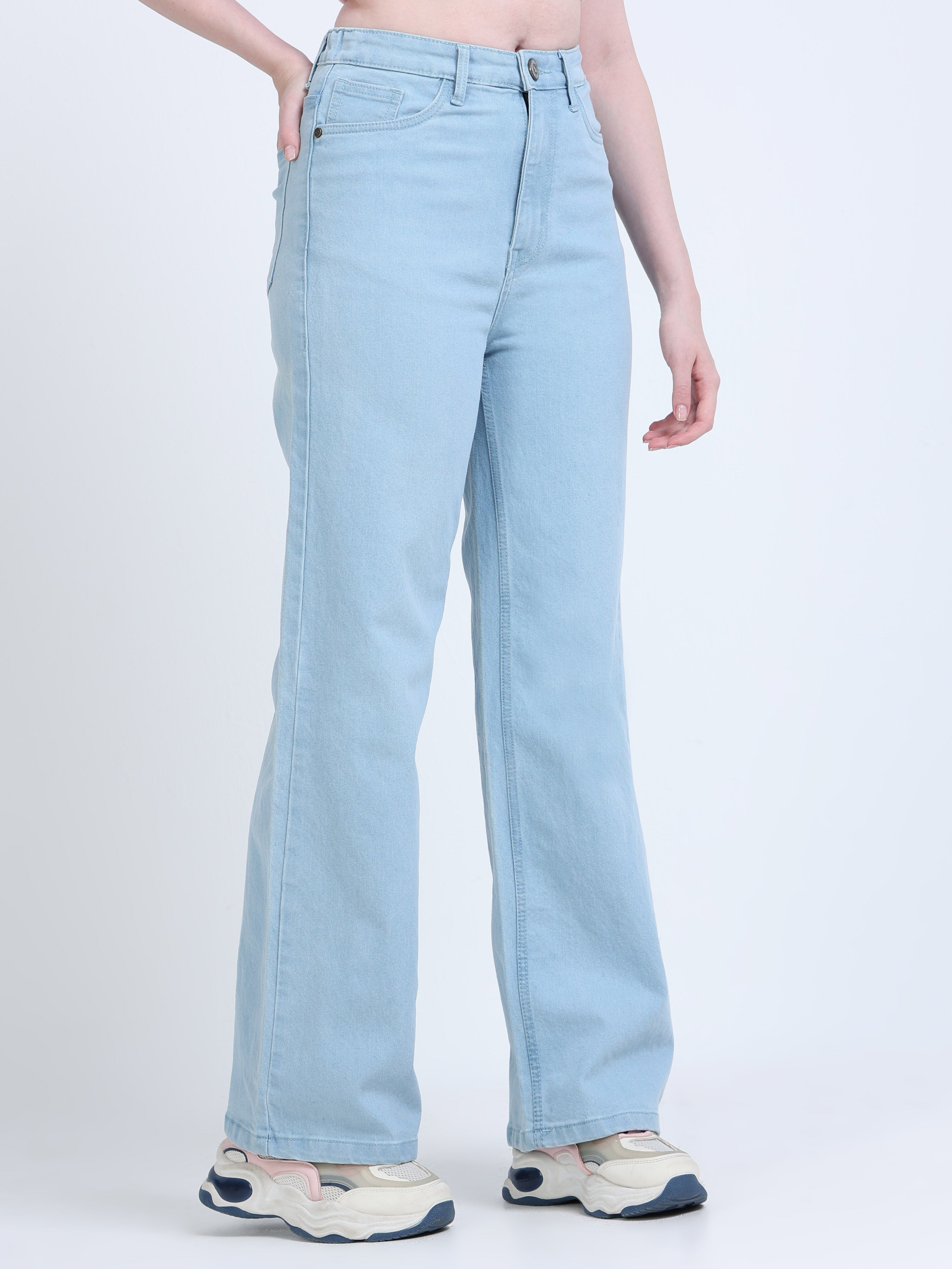 INDUSPOLO WIDE LEG FIT WOMEN'S DENIM