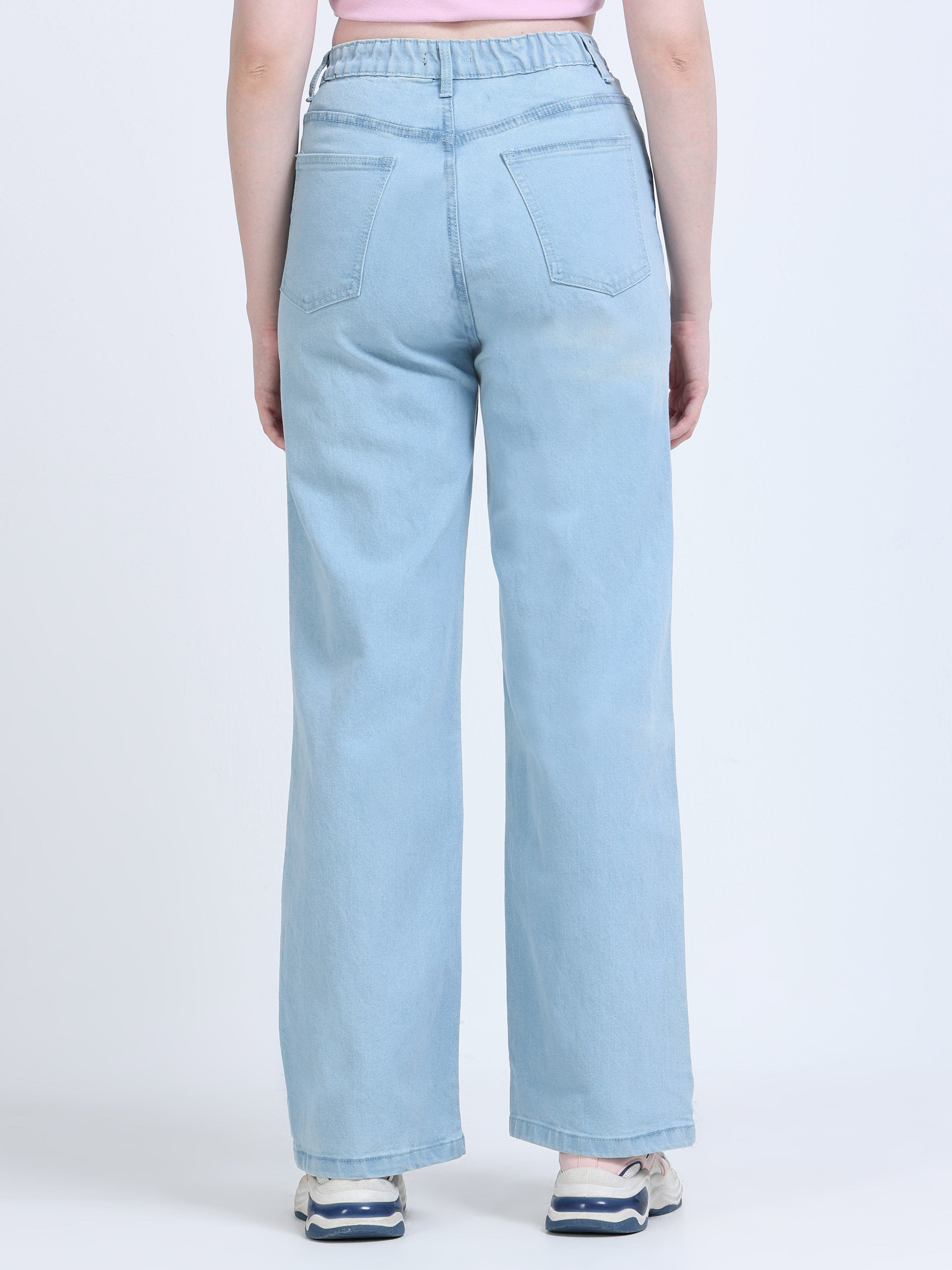 INDUSPOLO WIDE LEG FIT WOMEN'S DENIM