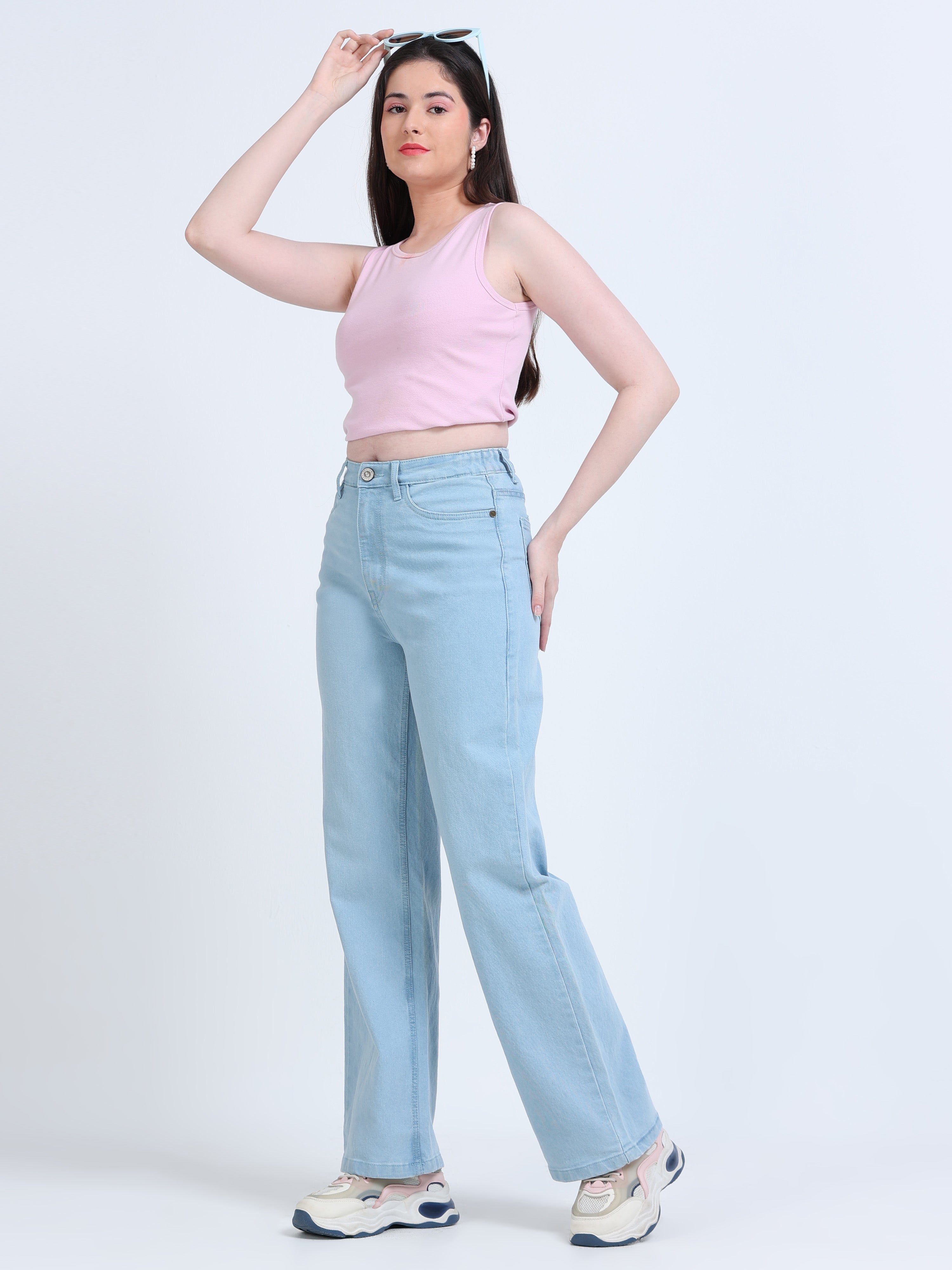 INDUSPOLO WIDE LEG FIT WOMEN'S DENIM
