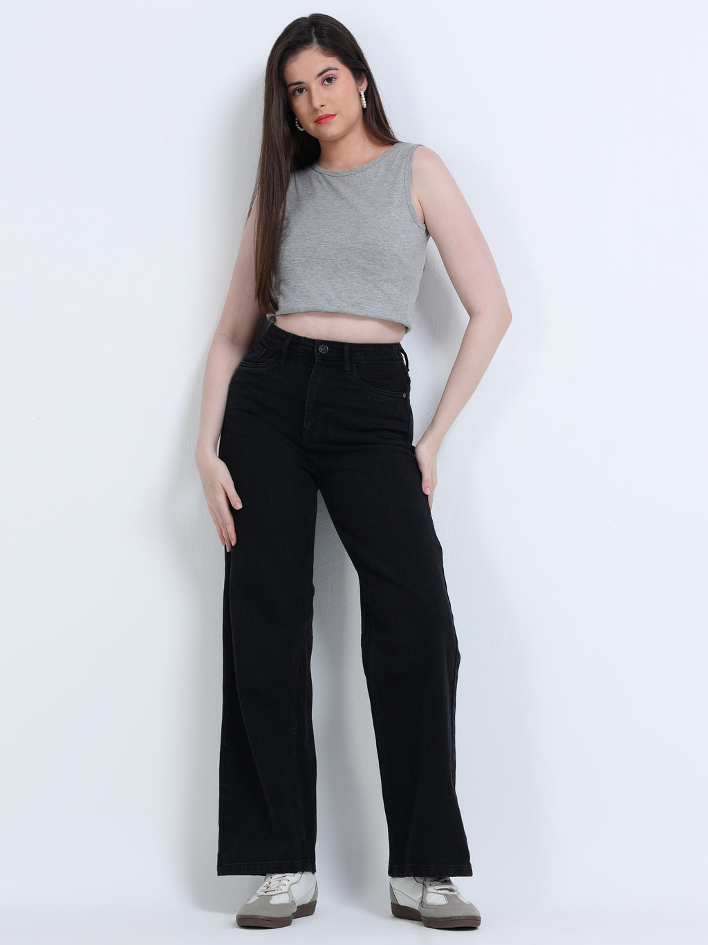 INDUSPOLO WIDE LEG FIT WOMEN'S DENIM