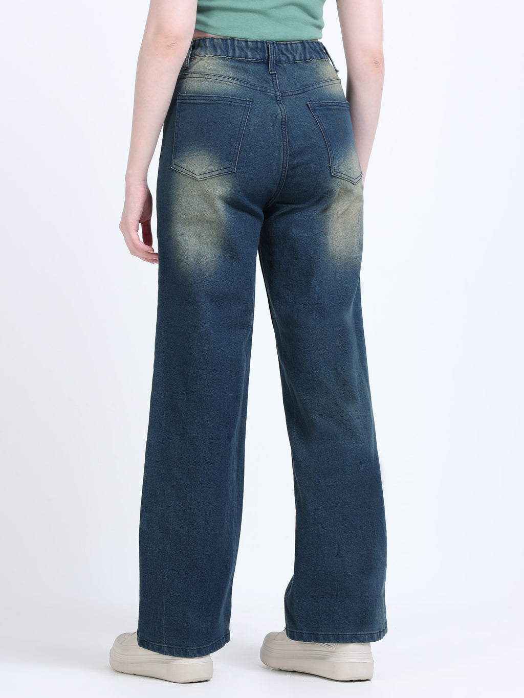 INDUSPOLO WIDE LEG FIT WOMEN'S DENIM