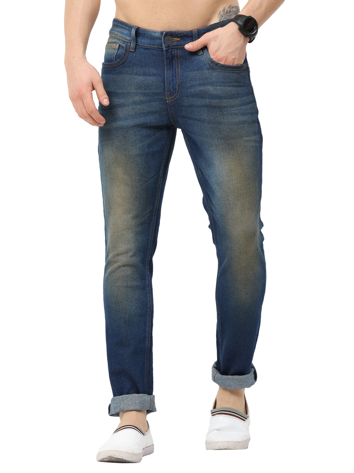 Indigo jeans for men by induspolo - Fashiokart